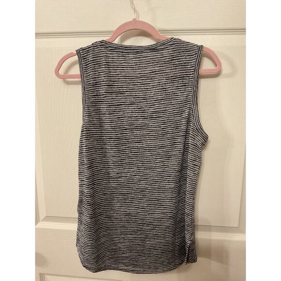Athleta Lightweight Linen-Like Breezy Tank in Navy Stripe, S - Picture 9 of 9
